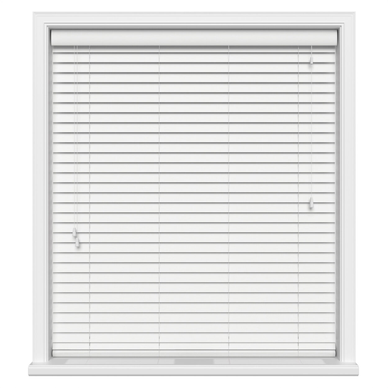 lifetime grain white wooden blind