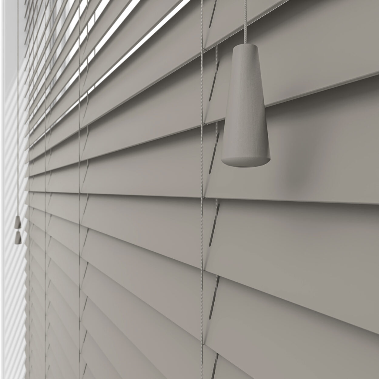 lifetime smooth dark grey wood venetian blind 7